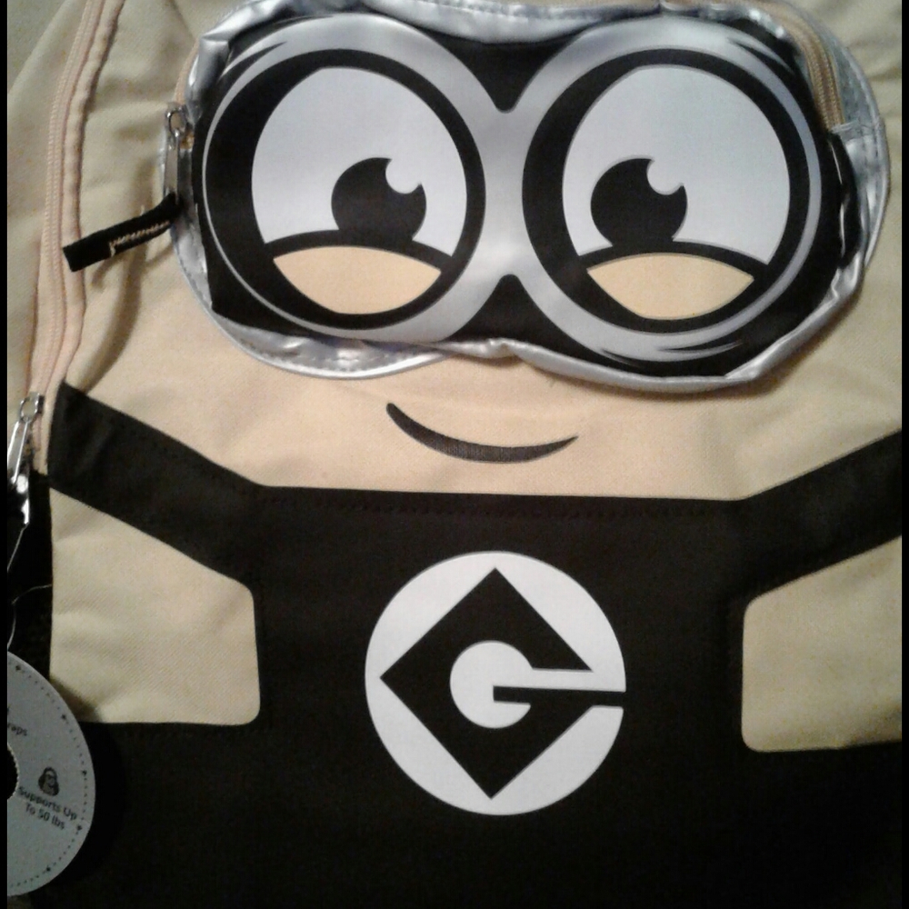 New Minions Backpack with 4 Hand lettering books